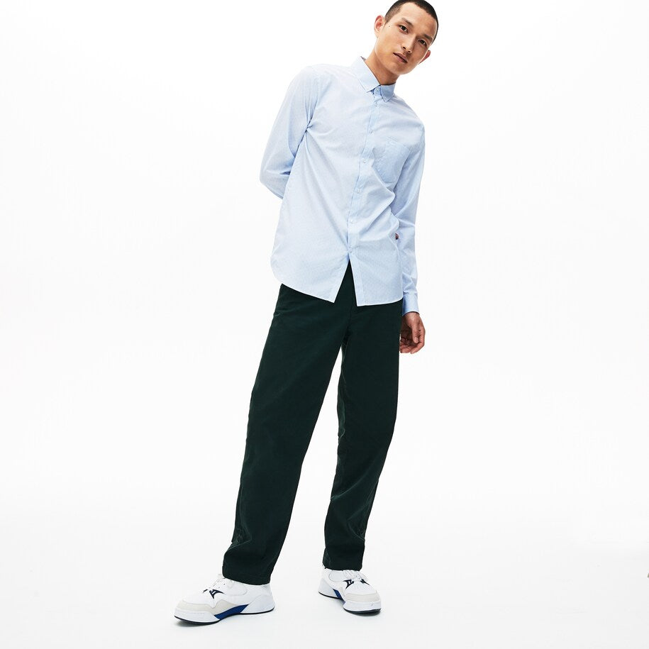 Men's Slim Fit Printed Cotton Poplin Shirt - Ch9743