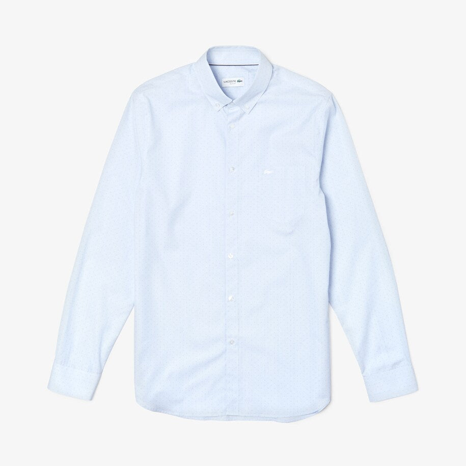 Men's Slim Fit Printed Cotton Poplin Shirt - CH9743