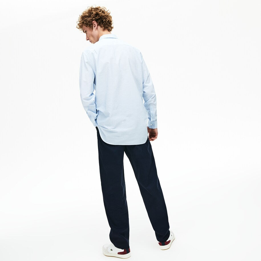 Men's Regular Fit Horizontal Striped Cotton Poplin Shirt - Ch9764