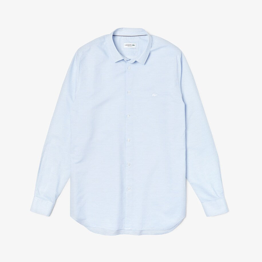 Shop The Latest Collection Of Outlet - Lacoste Men'S Regular Fit Horizontal Striped Cotton Poplin Shirt - Ch9764 In Lebanon