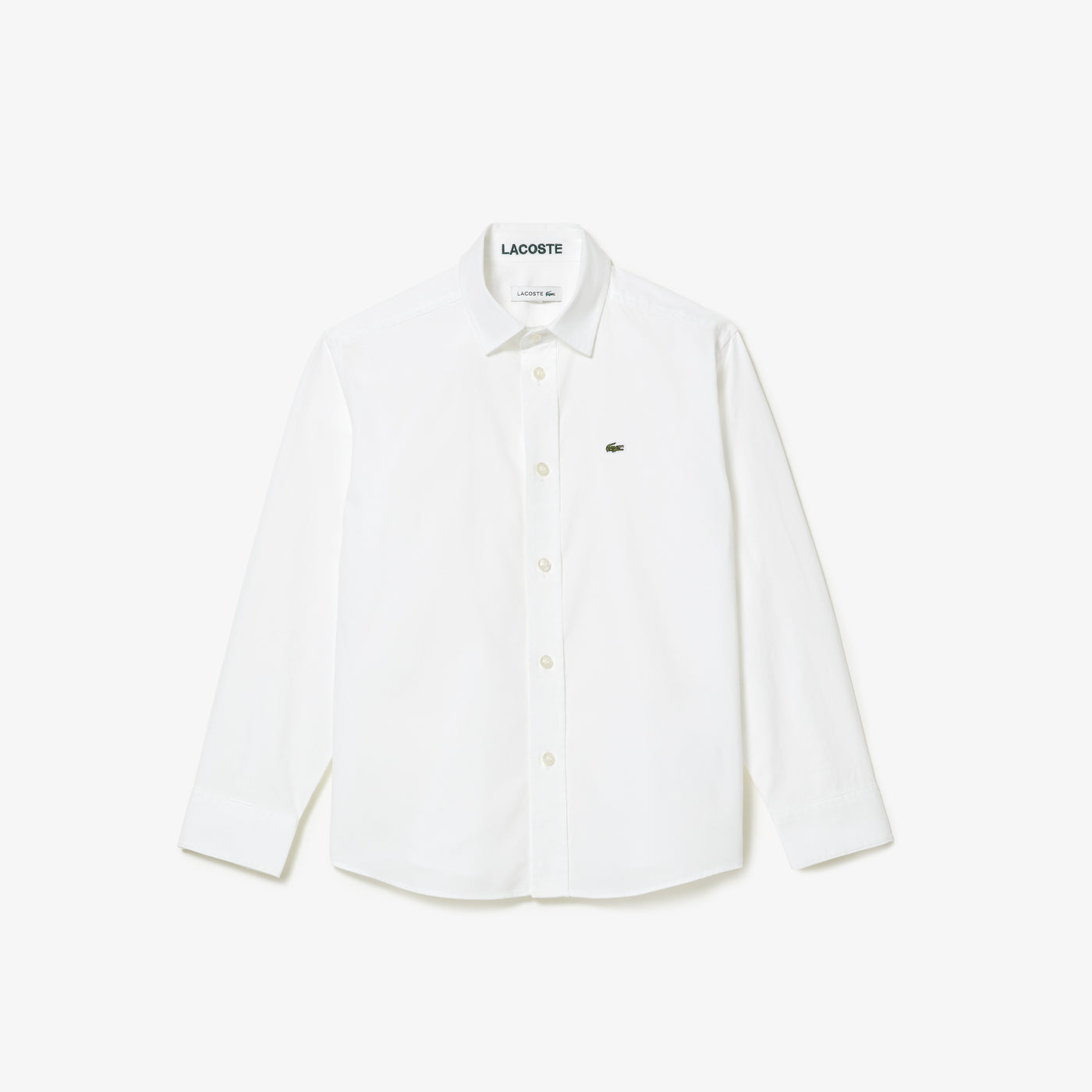 Kids' Lacoste Striped Print Oxford Cotton Shirt - Cj9724