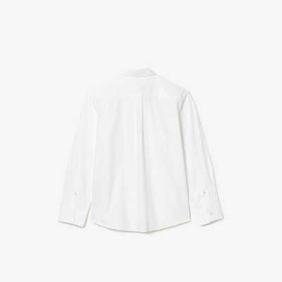 Kids' Lacoste Striped Print Oxford Cotton Shirt - Cj9724