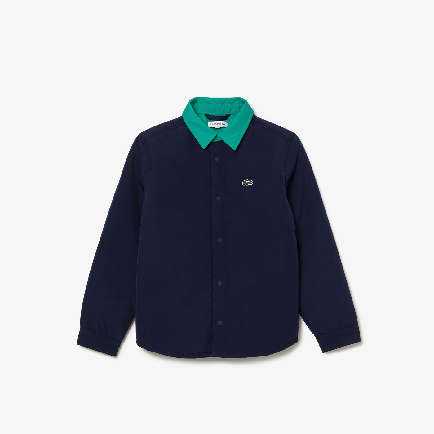 Shop The Latest Collection Of Outlet - Lacoste Boys' Lacoste Contrast Collar Water-Repellent Taffeta Shirt - Cj9814 In Lebanon