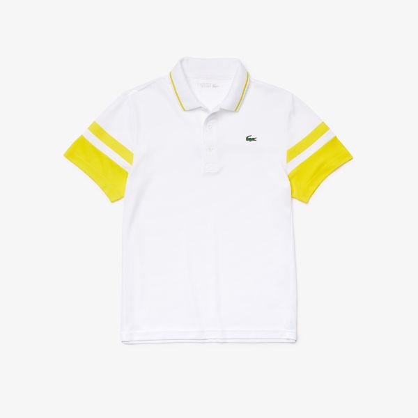 Shop The Latest Collection Of Outlet - Lacoste Men'S Lacoste Sport Striped Sleeves Breathable Pique Tennis Polo Shirt - Dh9681 In Lebanon