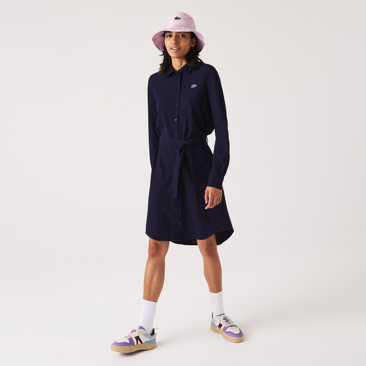Women's Lacoste Adjustable Cotton Piqué Polo Dress - Ef1270