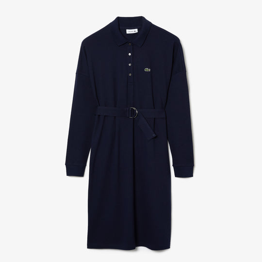 Shop The Latest Collection Of Outlet - Lacoste Women'S Straight Flowy Piquã© Polo Dress - Ef2286 In Lebanon