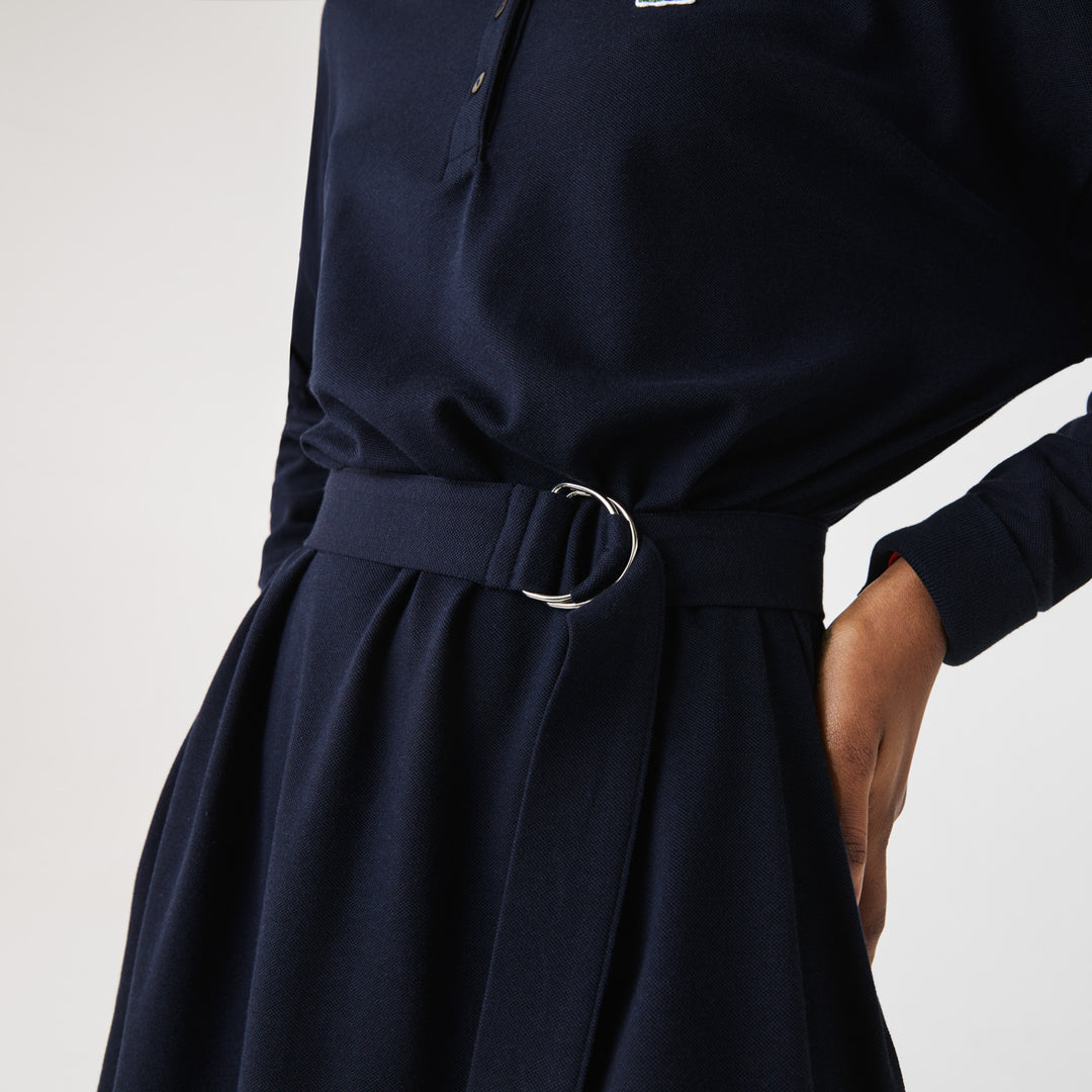 Women's Straight Flowy Piqué Polo Dress - Ef2286