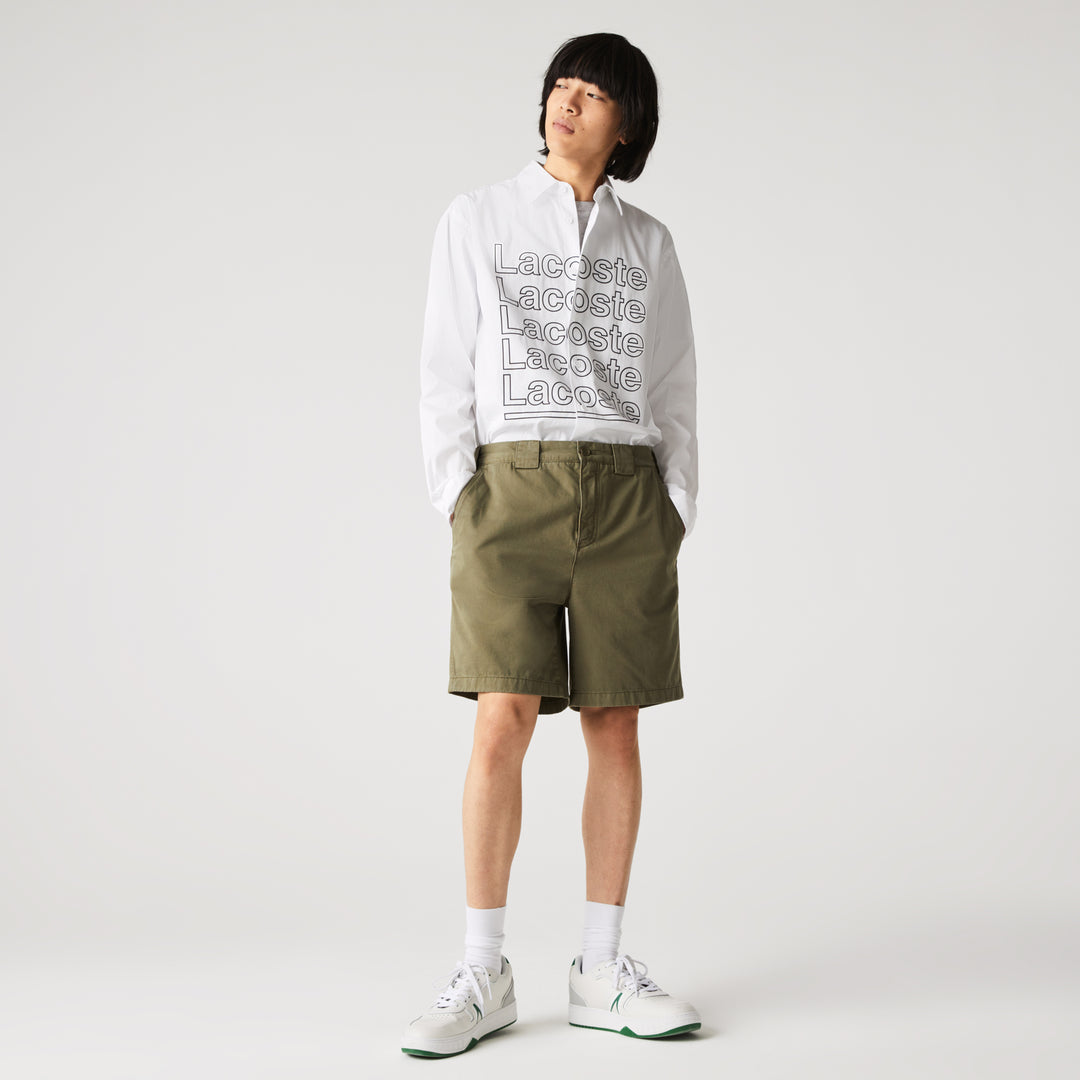 Relaxed Fit Soft Cotton Cargo Bermuda Shorts - Fh7777
