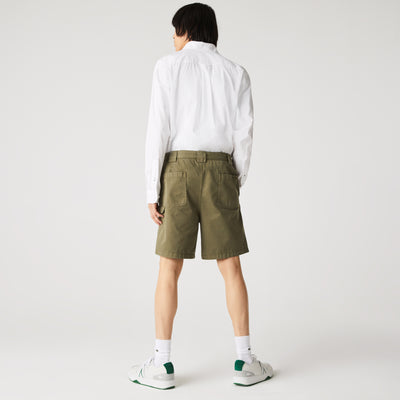 Relaxed Fit Soft Cotton Cargo Bermuda Shorts - FH7777