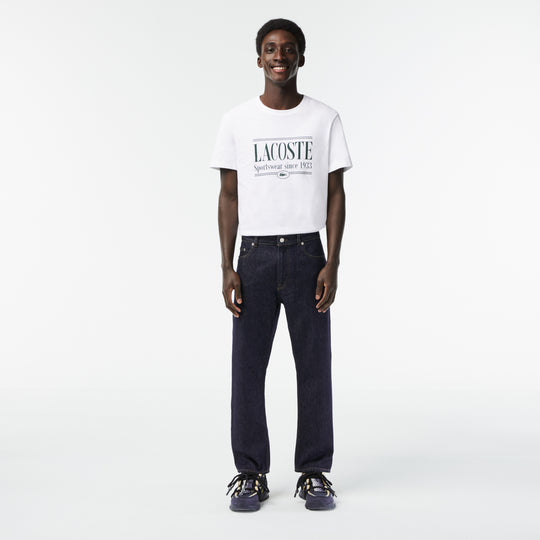 Shop The Latest Collection Of Lacoste Men'S Lacoste Denim Cotton Five-Pocket Jeans - Hh1763 In Lebanon