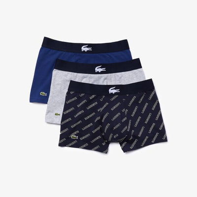 Shop The Latest Collection Of Lacoste Pack Of 3 Plain And Printed Casual Boxer Briefs - 5H1774 In Lebanon