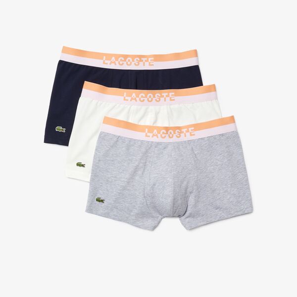 Shop The Latest Collection Of Lacoste Pack Of 3 Casual Plain-Coloured Boxers - 5H3388 In Lebanon