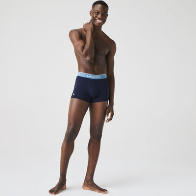 Pack Of 3 Navy Casual Boxer Briefs With Contrasting Waistband - 5H3401