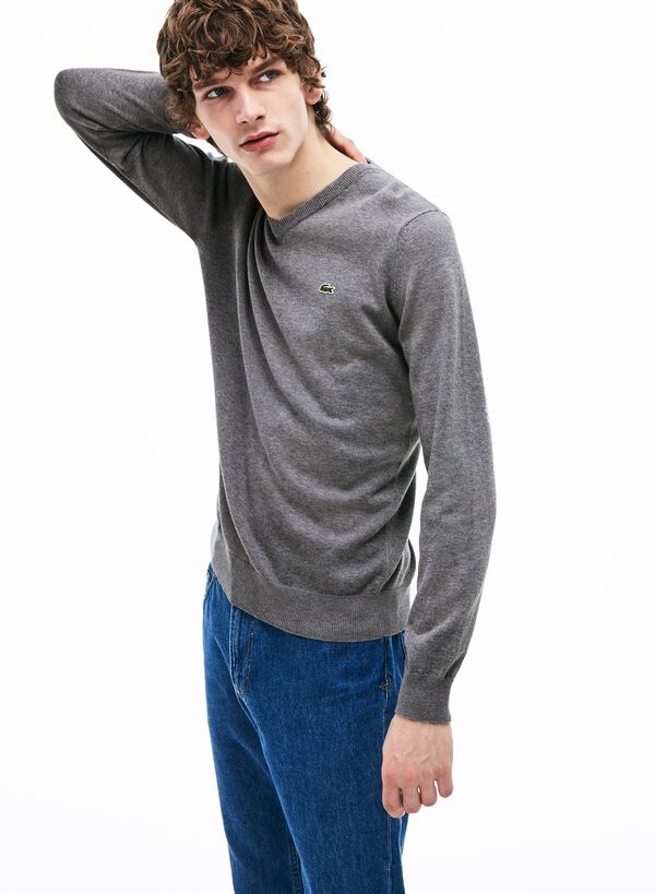 Shop The Latest Collection Of Lacoste Men'S V-Neck Caviar Pique Accent Cotton Jersey Sweater - Ah4087 In Lebanon