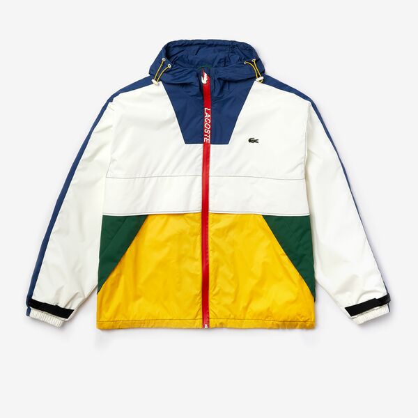 Shop The Latest Collection Of Lacoste Unisex Lacoste Live Hooded Zippered Colourblock Windbreaker - Bh1163 In Lebanon