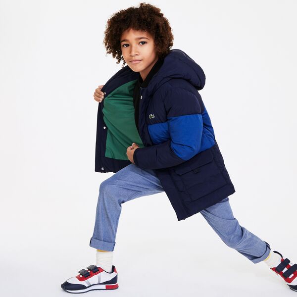Shop The Latest Collection Of Lacoste Boys' Two-Tone Quilted Jacket - Bj1298 In Lebanon