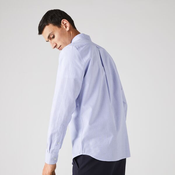 Men's Regular Fit Striped Oxford Cotton Shirt-Ch2945