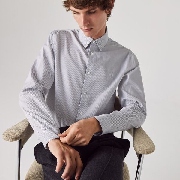 Men's Regular Fit Checkered Premium Cotton Poplin Shirt-Ch2974