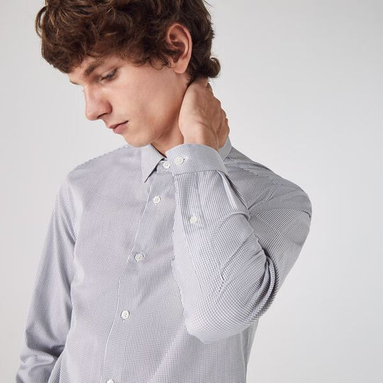 Men's Regular Fit Checkered Premium Cotton Poplin Shirt-Ch2974