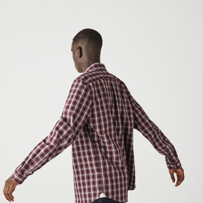 Men's Regular Fit Checked Oxford Cotton Shirt-Ch3983
