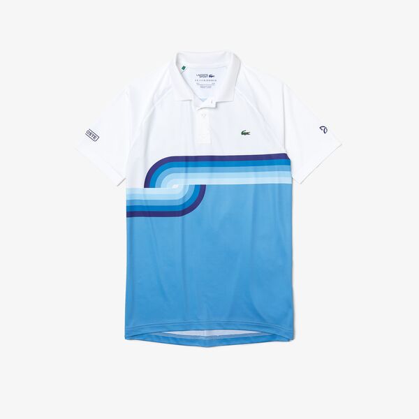 Shop The Latest Collection Of Lacoste Men'S Lacoste Sport X Novak Djokovic Breathable Print Regular Fit Polo-Dh6946 In Lebanon