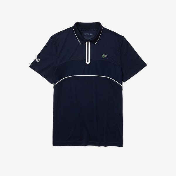 Shop The Latest Collection Of Lacoste Men'S Lacoste Sport Breathable Resistant Pique Zip Tennis Polo Shirt - Dh9658 In Lebanon