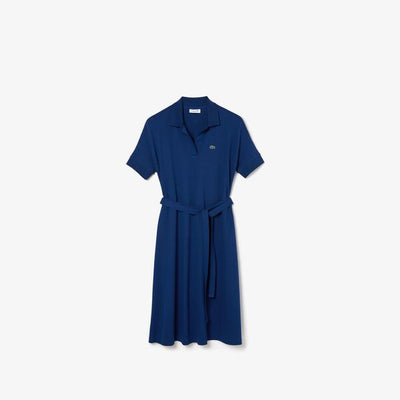 Shop The Latest Collection Of Outlet - Lacoste Women'S Loose Fit  V-Neck Pique Polo Dress - Ef2302 In Lebanon