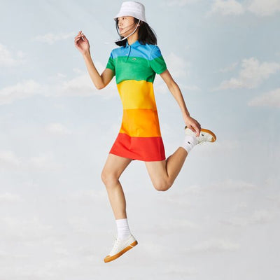Women's Polaroid Collaboration Striped Cotton Pique Polo Dress - Ef2821