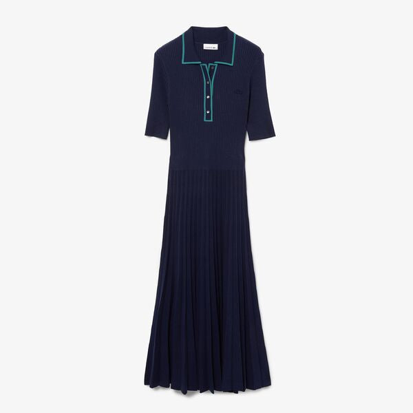 Shop The Latest Collection Of Lacoste Women'S Pleated Knit Polo Dress-Ef7049 In Lebanon