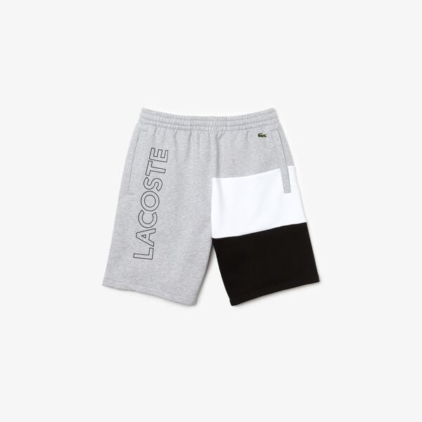 Shop The Latest Collection Of Outlet - Lacoste Men'S Lettered Colorblock Fleece Bermuda Shorts-Gh6875 In Lebanon