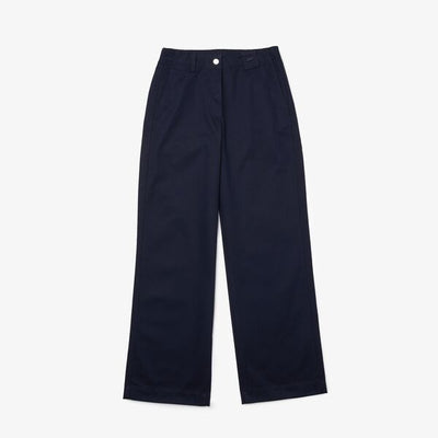 Shop The Latest Collection Of Lacoste Women'S Solid High-Waisted Flared Cotton Pants - Hf0314 In Lebanon