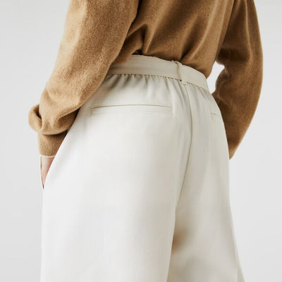 Womens High-Waisted Flared Wool Blend Pants - Hf2492