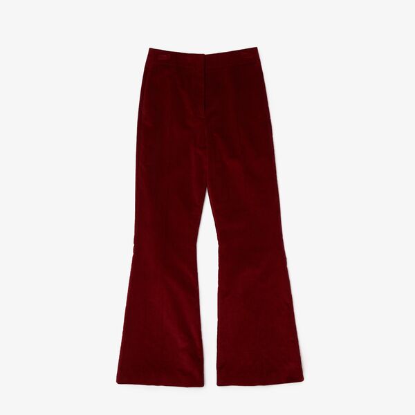 Shop The Latest Collection Of Outlet - Lacoste Women'S Flared Corduroy Pants-Hf6722 In Lebanon