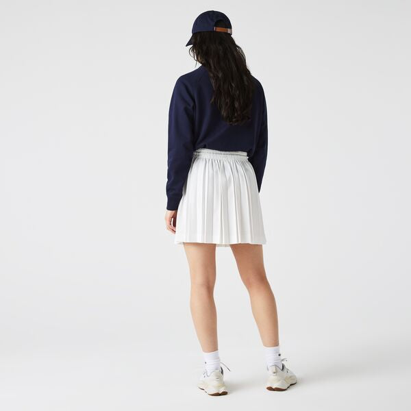 Womens Lacoste L!Ve Heritage Short Pleated Drawstring Skirt  - Jf2504