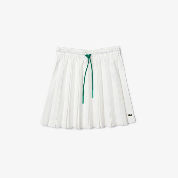 Shop The Latest Collection Of Lacoste Womens Lacoste L!Ve Heritage Short Pleated Drawstring Skirt  - Jf2504 In Lebanon