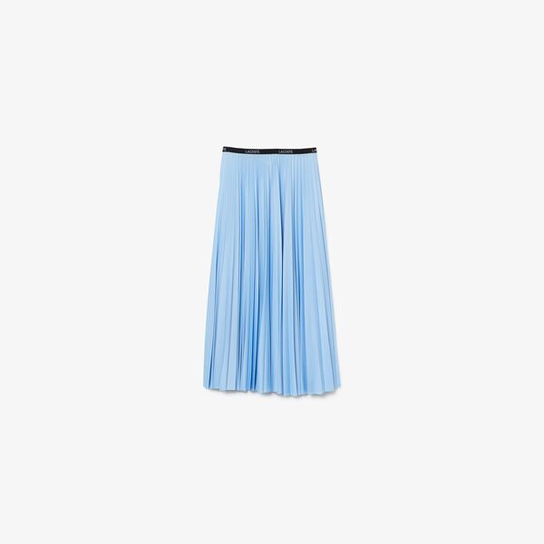 Women'S Lacoste Lettered Waist Mid-Length Pleated Skirt-Jf7255