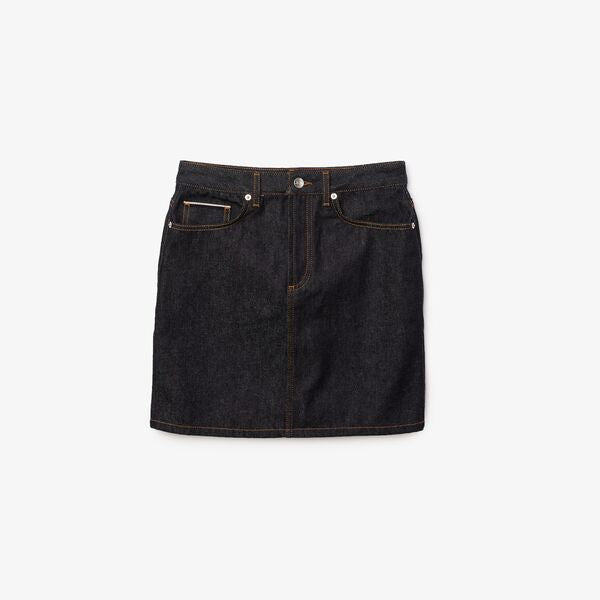 Shop The Latest Collection Of Lacoste Women'S Straight Mid-Length Denim Skirt-Jf7977 In Lebanon