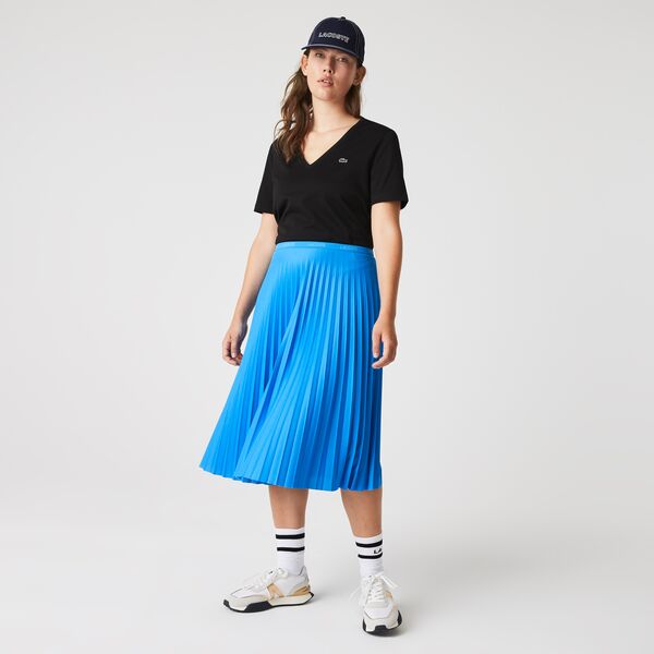 Women's Elasticised Waist Flowing Pleated Skirt - Jf8050