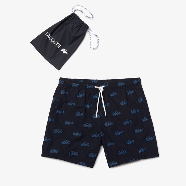 Shop The Latest Collection Of Lacoste Men'S Embroidered Crocodile Design Swimming Trunks - Mh9387 In Lebanon