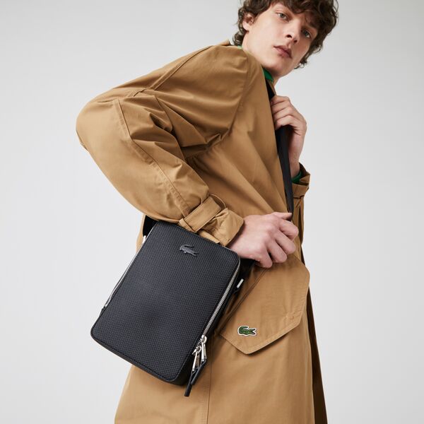 Shop The Latest Collection Of Lacoste Men'S Chantaco Matte Stitched Leather Vertical Camera Bag - Nh3271Ce In Lebanon