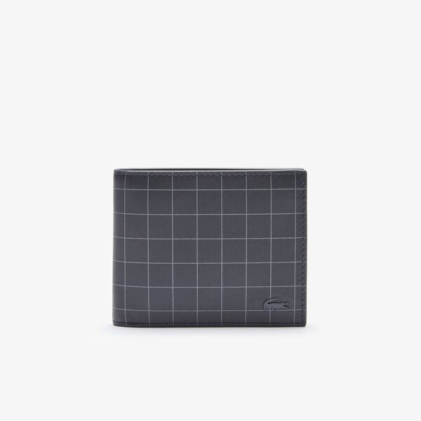 Shop The Latest Collection Of Lacoste Men'S Fitzgerald Smooth Checkered Leather Small Wallet - Nh3290Fw In Lebanon
