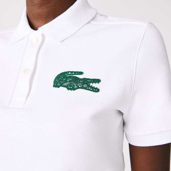 Womens Lacoste Made In France Two-Ply Cotton Pique Polo Shirt  - Pf1190 - MYHOLDAL LEBANON