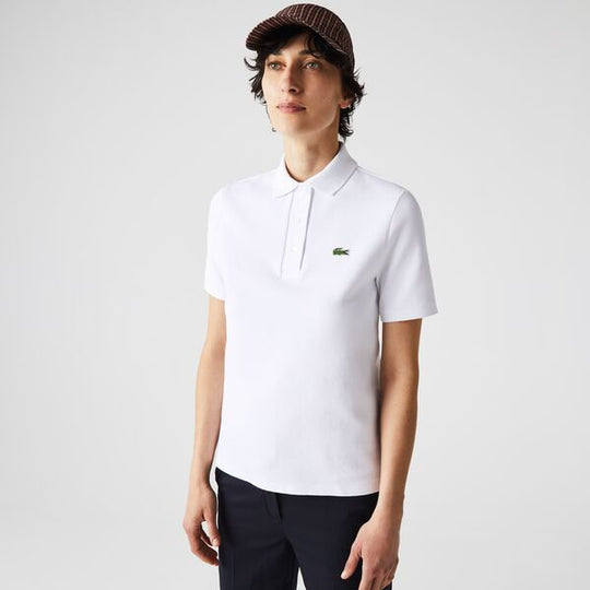 Women's Lacoste Regular Fit Striped Organic Cotton Polo Shirt-Pf1883