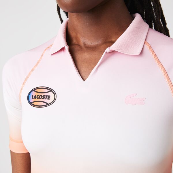 Womens Lacoste Sport Summer Pack Short Gradient And Stretch Polo Shirt  - Pf5743