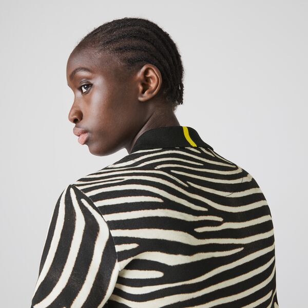 Womens Lacoste X National Geographic Animal Print Pique Polo Shirt - Pf5903 - MYHOLDAL LEBANON