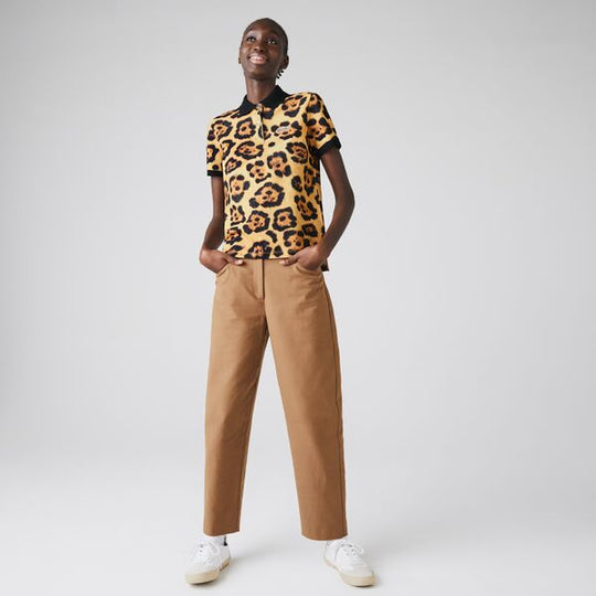 Womens Lacoste X National Geographic Animal Print Pique Polo Shirt - Pf5903 - MYHOLDAL LEBANON
