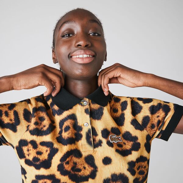 Womens Lacoste X National Geographic Animal Print Pique Polo Shirt - Pf5903 - MYHOLDAL LEBANON