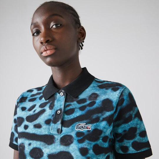 Womens Lacoste X National Geographic Animal Print Pique Polo Shirt - Pf5903 - MYHOLDAL LEBANON