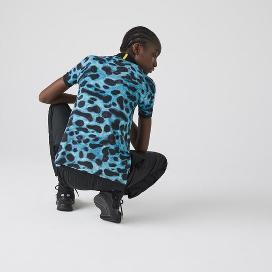 Womens Lacoste X National Geographic Animal Print Pique Polo Shirt - Pf5903 - MYHOLDAL LEBANON