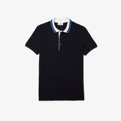 Shop The Latest Collection Of Outlet - Lacoste Men'S Lacoste Slim Fit Striped Collar Cotton Pique Polo Shirt - Ph0047 In Lebanon
